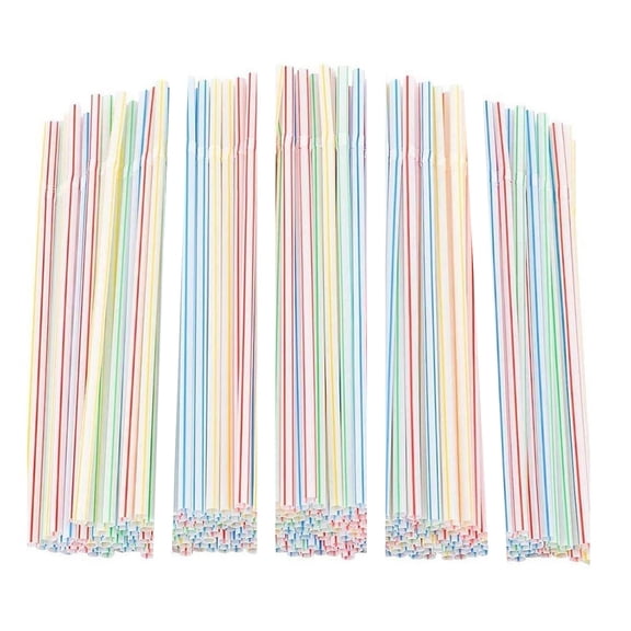 Color Long Flexible Straws, Soild Flexible Drinking Straws, Disposable Bendy Straws DIY Straws Milk Tea Drink Straws Clearance