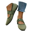 thumbnail image 3 of Xiaoxatg Elegant Women's Casual Flat Shoes for Everyday Comfort Stylish Ballerina Design with Velvet Finish for Casual Outings and Gymnastics 7 Army Green, 3 of 8