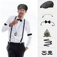 thumbnail image 6 of 7-Piece Premium Roaring 20s Costume Set, Vintage Bow Tie & Suspenders, Great Gatsby Menswear Accessories for 1920s Party, 6 of 6
