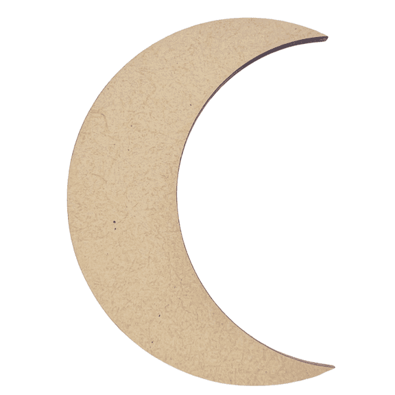 Krafty Supply Wood Moons, 1/4" Thick MDF, Bulk Set of 25 Wood Moons, Small, 3 inches