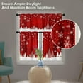 thumbnail image 4 of Merry Christmas Kitchen Curtains Snowflake Red Xmas Snowman Frost Window Curtains Valance and Tier Set 36 Inch Rod Pocket Short Tier Curtain for Room Kitchen Decor, 4 of 6