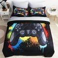 thumbnail image 4 of Wajade Boys Gaming Comforter Set Bed in A Bag 7 Piece for Boys Teen, Game Controller Bedding Set for All Season (1 Comforter, 1 Flat Sheet, 1 Fitted Sheet, 2 Pillowcase and 2 Pillow Sham, Full Size), 4 of 7