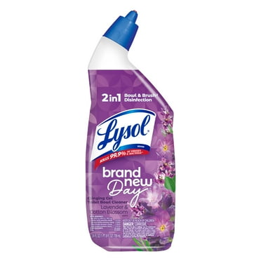 Lysol Toilet Bowl Cleaning and Disinfecting Cleaner Gels, Lavender & Cotton Blossom Scent, 24 oz