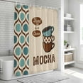 thumbnail image 6 of Brown Teal Retro Coffee Bathroom Shower Curtains with 12 Hooks Polyester Waterproof Shower Curtain for Stalls and Bathtubs Watercolor Vintage Farmhouse Art Decorative Bathroom Privacy Curtain 54"x78", 6 of 9