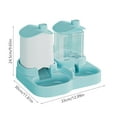 thumbnail image 3 of Automatic Pet Feeder & Waterer - 2-in-1 Dog Cat Bowl with Anti-Slip Base, Auto-Refill Water System, Blue, 3 of 6