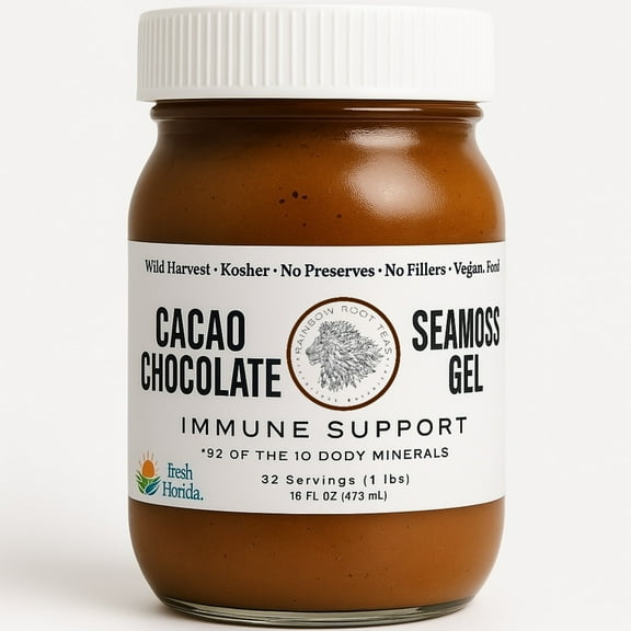 Rainbow Root Teas Cacao Chocolate Seamoss Gel (Wild Harvest) - 16 Oz