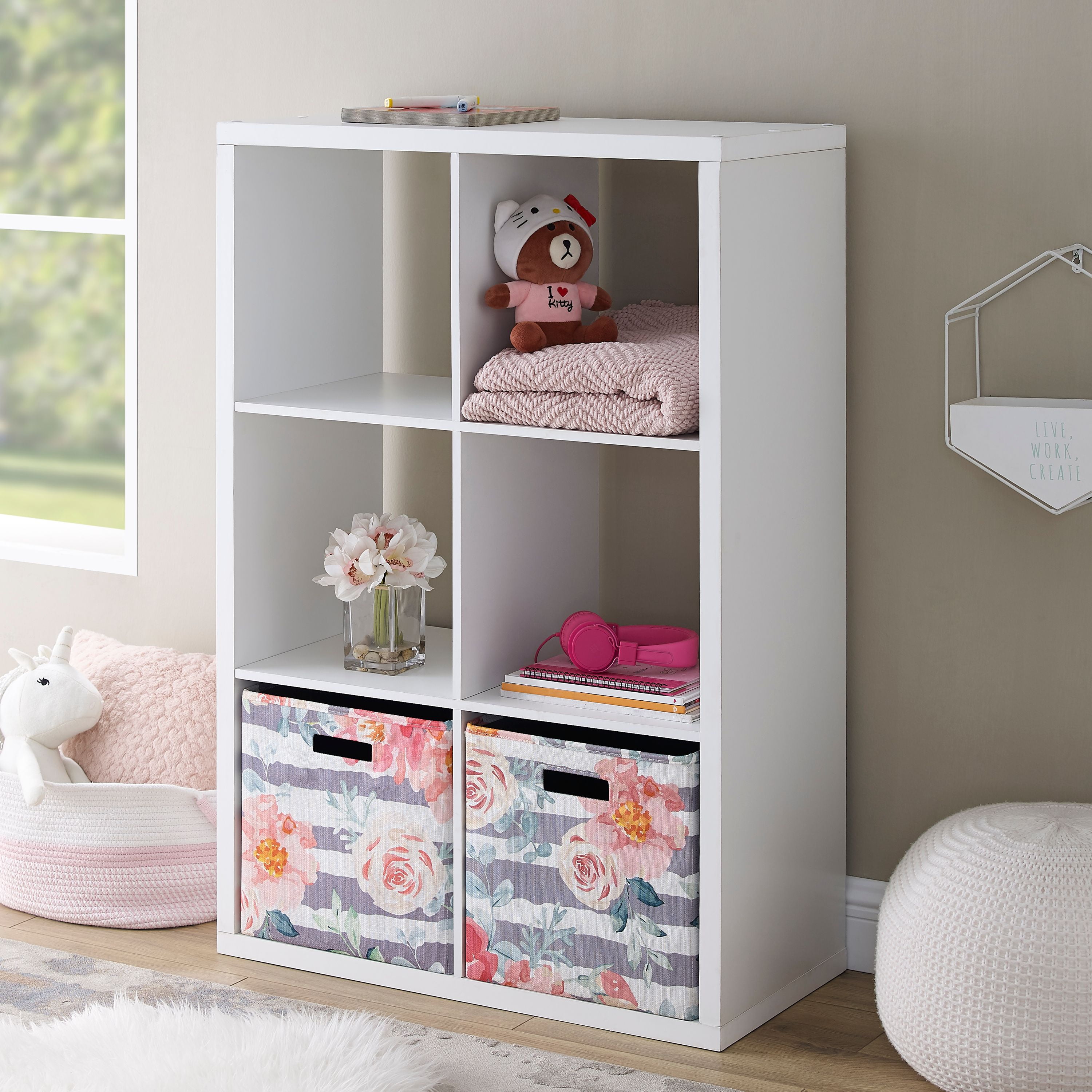 Linon Galli 6 Cubby Storage Cabinet, Multiple Colors