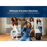 Emerson Portable Bluetooth Karaoke System with 7 LCD Display and Mic Input
