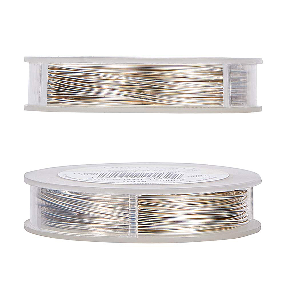 1 Set Round Copper Wire for Jewelry Making Silver 18 Gauge 1mm 3 rolls/set