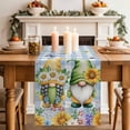 thumbnail image 2 of Table Runner 72 Inches Long for Kitchen Dining, Sunflowers Dresser Scarf Farmhouse, Dining Table Decorations for Wedding/Parties, Spring Gnomes Daisy Hydrangea Flowers Blue Plaid 16 x 72 In, 2 of 8