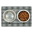 thumbnail image 1 of Baroque Pet Mat for Food and Water, Continuing Pattern of Curving Hand Drawn Floral Strokes in Greyscale, Non-Slip Rubber Mat for Dogs and Cats, 18" X 12", by Ambesonne, 1 of 2