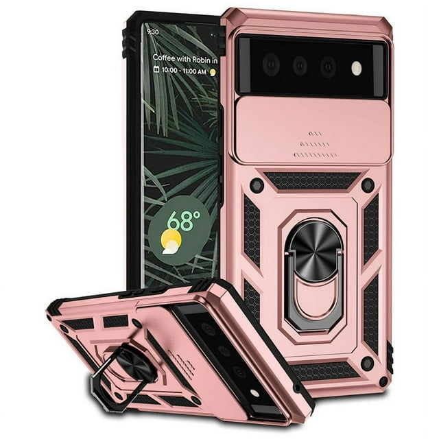Para Google Pixel8 Pro Funda para teléfono Pixel 7A Anillo resistente a caídas Push-Pull Shell 6A Moderno y duradero