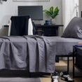 thumbnail image 6 of Sleep Zone Luxury Embossed Twin Bed Sheets Set for Kids, Four-Leaf Clover Pattern Sheet & Pillowcase Sets 3 Piece - Super Soft, Wrinkle Free, Fade Resistant, Deep Pocket 16" (Grey, Twin), 6 of 7