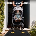 thumbnail image 3 of 4in Rubber Threshold Ramp for Wheelchairs 33 069 lb Capacity Portable Non-Slip Doorway Ramp with Cord Channel for Steps Cars and Pets, 3 of 7