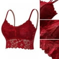 thumbnail image 4 of Lace Bralette for Women, Lace Bralette Padded Lace Bandeau Bra with Straps for Women Girls, 4 of 5