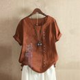 thumbnail image 4 of Camisetas de Manga Corta para Mujeres, Camiseta de Manga Corta Impresa Casual Hecha de 95% Poliéster 5% Spandex para Todas las Estaciones, Camisetas de Manga Corta para Mujeres, 4 of 4