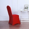 thumbnail image 3 of Balsa Circle 25 Red Solid Metallic Spandex Stretchable Banquet Chair Covers Slipcovers, 3 of 8