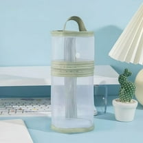 Up to 60% off Pencil Cases, Purpose Pen Pen Bag Mesh Transparent Circular Pen Bag Cylindrical High-value Vertical Pen Bag Stationery Box Back to College