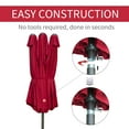 thumbnail image 6 of Outsunny 7.90 Feet Wine Red Solid Print Rectangle Market Patio Umbrella, Water-Resistant, 6 of 9