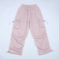 thumbnail image 6 of Kids Cargo Pants Girls Stretch Elastic Waist Jogger Pants For Girls With Pocket Classic Fit Overalls Girls Trendy Girls Joggers Teen Girl Clothes 3-4T, 6 of 8