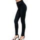 thumbnail image 3 of Leggings elásticos de cintura alta con estampado de rayas imitación denim para mujer - Pantalones térmicos de poliéster para senderismo y yoga para todas las estaciones, 3 of 5