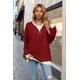 thumbnail image 4 of Camisetas de Larga para Mujer Color Vino Tinto L, 4 of 7