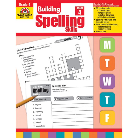 Evan-Moor Building Spelling Skills Grade 4 EMC2708