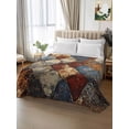 thumbnail image 2 of Brown Gray Plaid King Size Flat Sheet, Wrinkleproof & Fadeproof Cooling Flat Bed Sheet Only, Country Abstract Gradient Chic Check Breathable Soft Bedding Top Sheets 105 x 98 Inches, 2 of 8