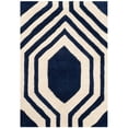 thumbnail image 2 of Safavieh Chatham 6' X 9' Hand Tufted Wool Rug in Dark Blue and Ivory, 2 of 9