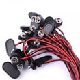 thumbnail image 4 of 20Pcs 9V Snap 9V (9 Volt) Battery Clip Connector T Type W Cable Black Hard Shell, 4 of 8