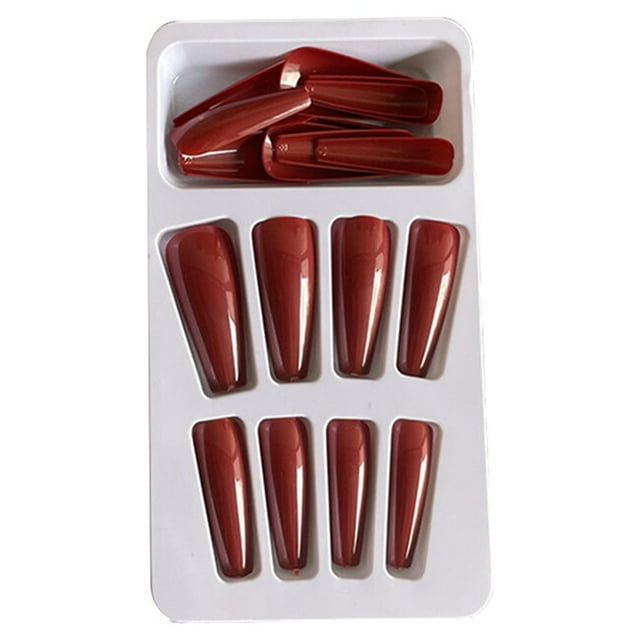 1 Set French Tip Press French Tip Artificial on Nails Coffin False Toe Files Glittery Stick Full Cover Ballet Style Beauty Tool DIY Decorations Type 4