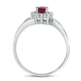thumbnail image 5 of 10k White Gold Oval Rhodolite Garnet And Diamond Ring, 5 of 6