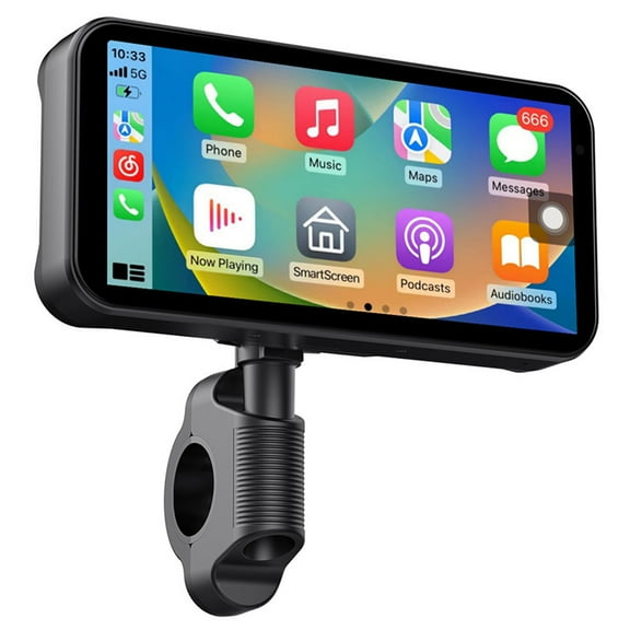 Zcargel 6.25in Motorcycle GPS Navigation Screen IP67 Waterproof Carplay Android Auto Light-Sensing Bluetooth