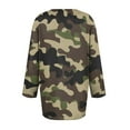 thumbnail image 5 of GIPQJK Short Shirts for Women 2024 Vacation Trendy Scoop Neck Stylish Sweatshirts Tops Plus Size 3/4 Sleeve Camouflage Print Dressy Casual Basic Pullover Earthy Yellow,S, 5 of 5