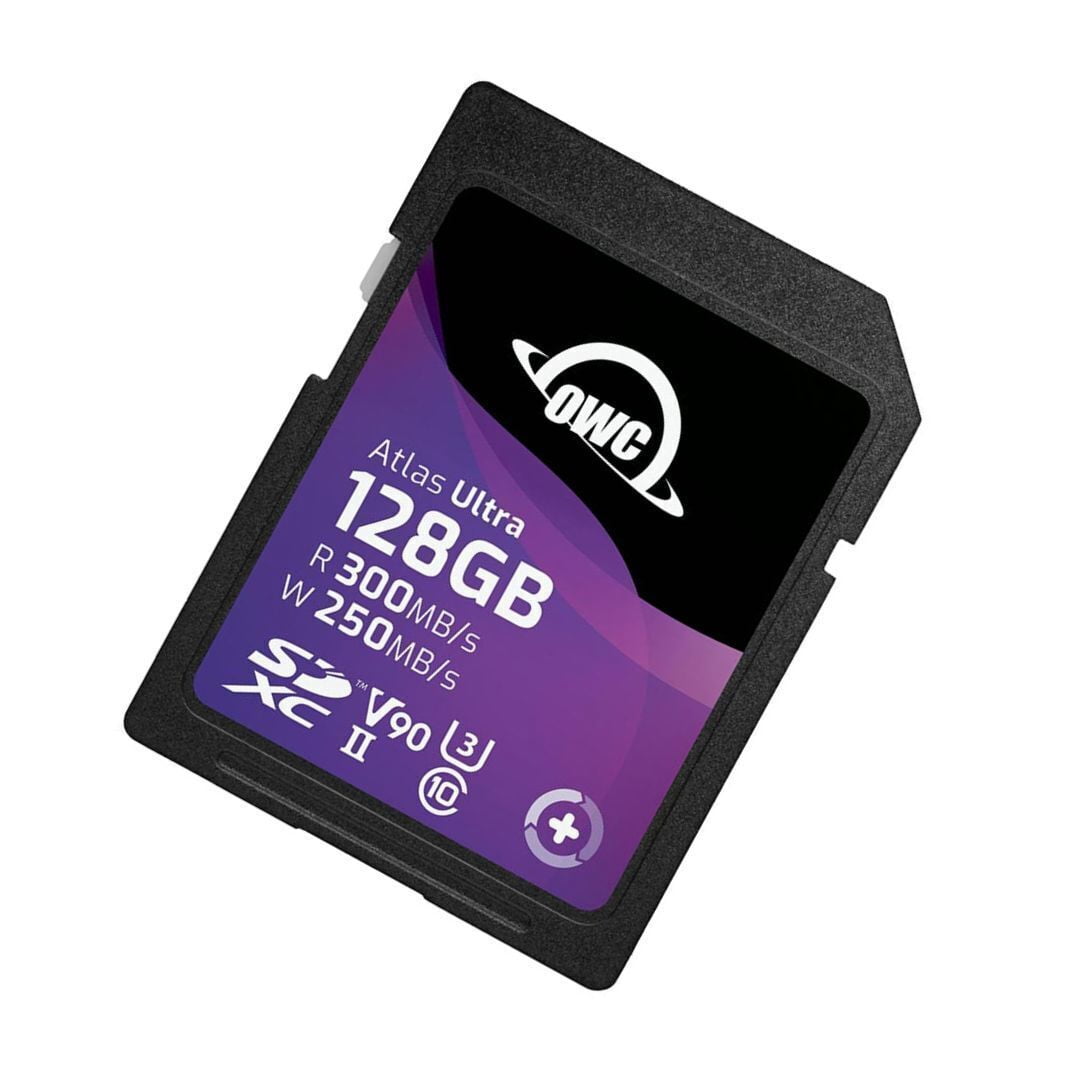 OWC Atlas Ultra - Flash memory card - 128 GB - Video Class V90 / UHS-II U3 / Class10 - SDXC UHS-II