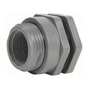 Hayward Flow Control Bulkhead Tank Fitting,EPDM,2 7/8"L,CPVC BFAS2007CES