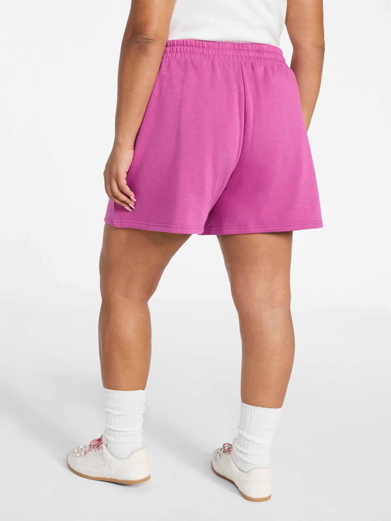 Terra & Sky Women's Plus Size Fleece Shorts with Pockets, Sizes 0X-5X