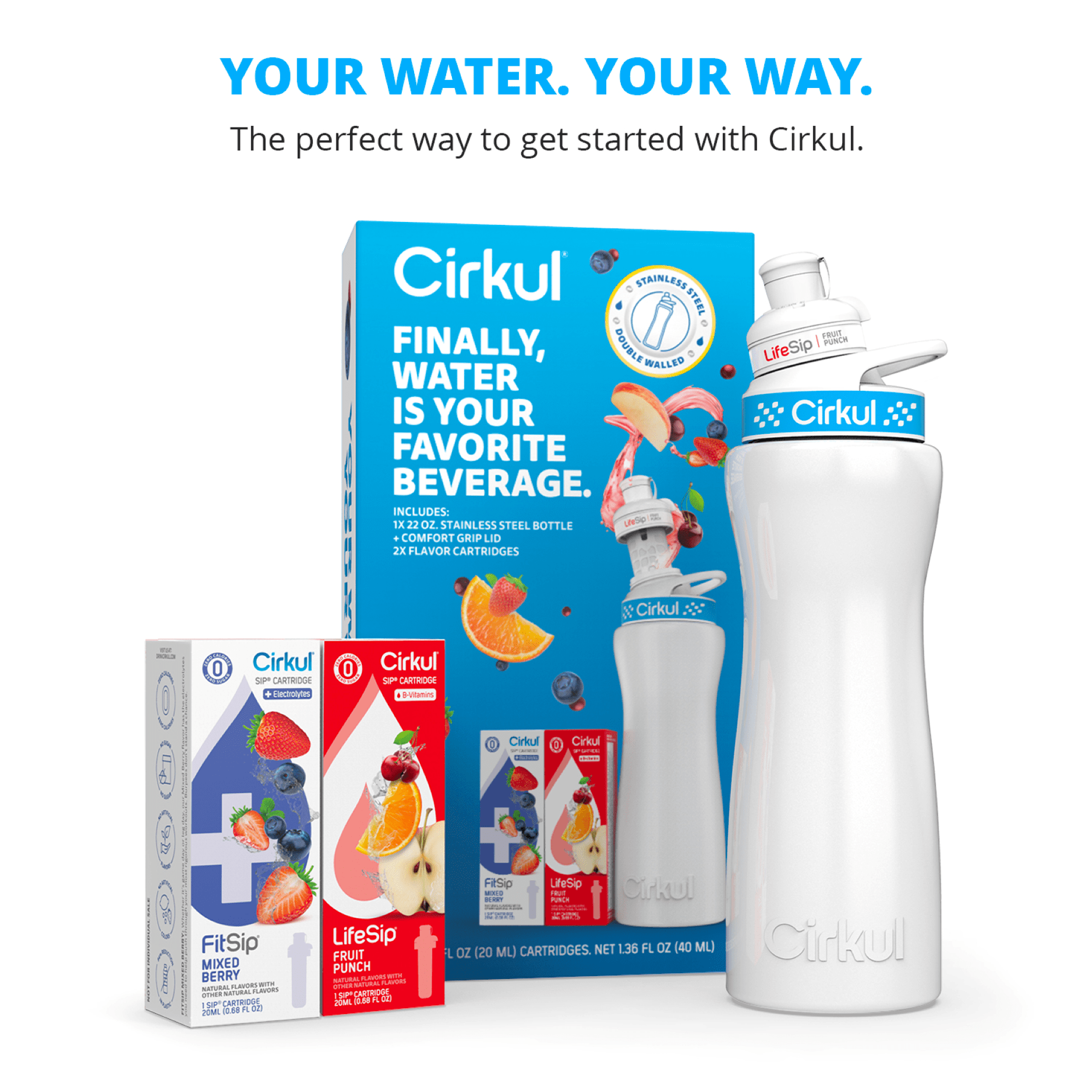 小物 NEIGHBORHOODxWINDANDSEA SS-DRINK BOTTLE Cirkul 22oz Stainless Steel Water Bottle Starter Kit, White