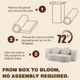 thumbnail image 5 of Walsunny Convertible Boneless Sofa Bed, 2-in-1 Foldable Floor Couch with Two Foam Pillows, Comfy Floor Sleeper Couch for Living Room, White, 5 of 10