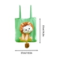 thumbnail image 2 of Pet for – Shaped Canvas Tote Bag for Cats and Small Dogs Breathable Handbag for Outdoor Adventures Portable Carrying Tote for Pet Travel and Camping Green, 2 of 3