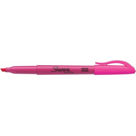 RTHG-27009 Pocket Style Highlighters, Chisel Tip, Fluorescent Pink, Box of 12