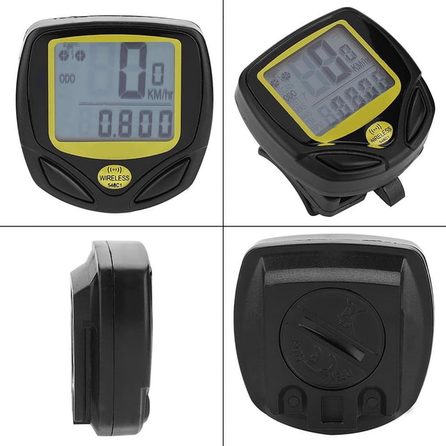 Bike Stopwatch, Riding Accessory Bike Odometer, Black Sturdy and Durable for Outdoor Riding Lovers