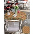 thumbnail image 5 of Outdoor Tablecloths with Umbrella Hole & Zipper, Brown Red Floral Boho Round Tablecloths 60 Inch, Vintage Ethnic Tribe Abstract Art Waterproof Table Cloth, Patio/Pool/Picnic Table Covers, 5 of 8