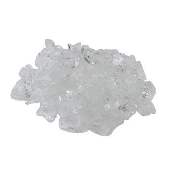 SereneLifeHome Fire Pit Clear Glass Rocks Replacement Part,