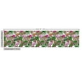 thumbnail image 3 of Ambesonne Plumeria Fabric by the Yard Upholstery, Flamingo Palms Hibiscus, 1 Yard, Green and Pink, 3 of 5