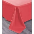 thumbnail image 3 of the Season Essentials Wrinkle Free Sheet Sets with Deep Pockets &amp; Stain Resistant, 1800 Thread Count Bamboo Based, Coral, California King, 3 of 5