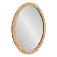 thumbnail image 2 of Kate and Laurel Rahfy Boho Round Rattan Mirror, 28 Inch Diameter, Natural Wood, Decorative Round Wood Mirror with Authentic Rattan Frame for Boho Wall Decor, 2 of 9