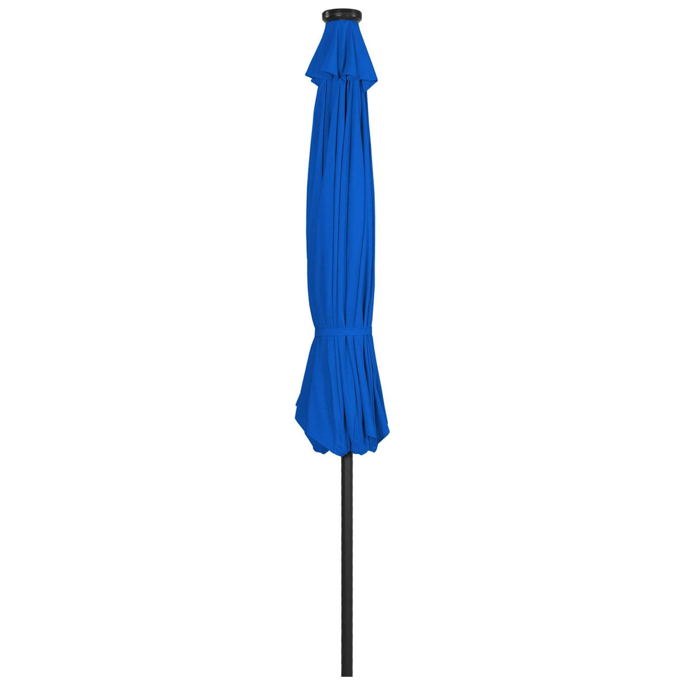 Westin Outdoor 9.5" Royal Blue Solid Print Octagon Lighted Patio Umbrella with UV Resistant