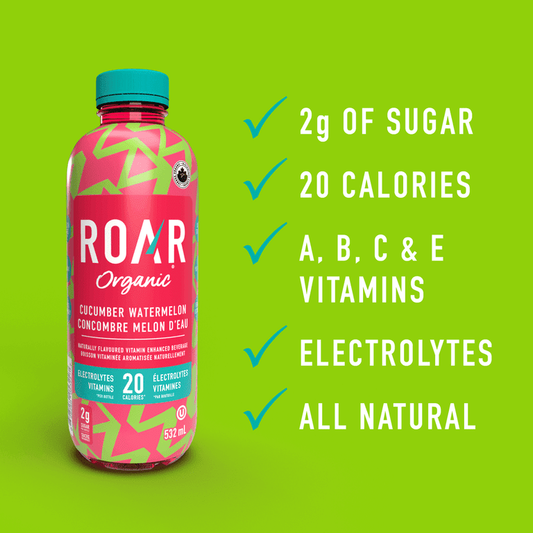 Peach Hydration Drink, 12 Pack - ROAR Organic