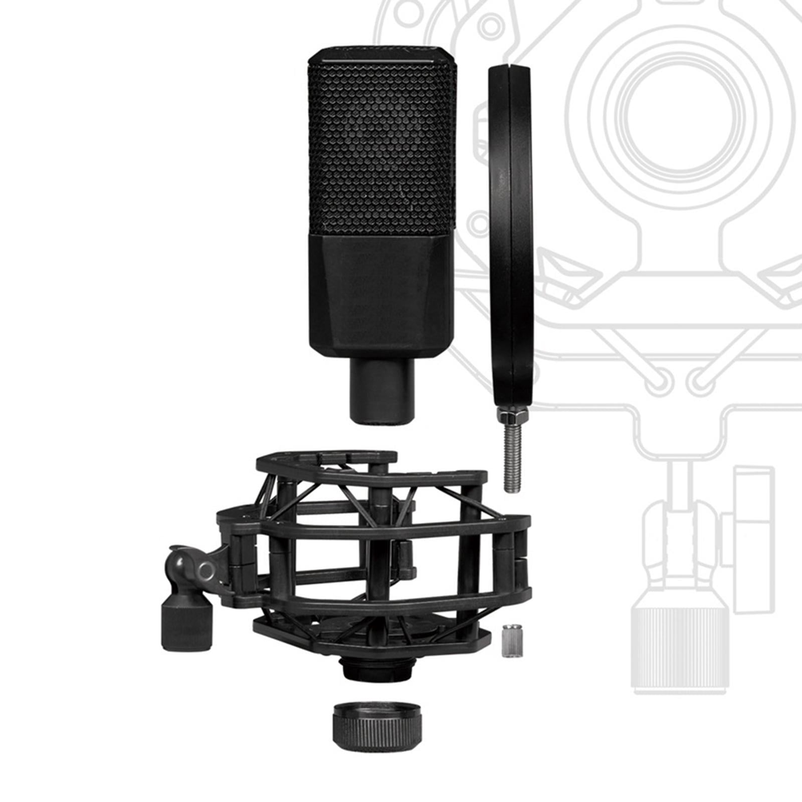 LeeQinersw Anti-vibration Microphone Support for Anti-vibration Microphone with Anti-screen